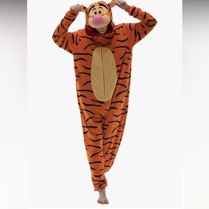 Orange Tiger Striped Onesie Costume Tigger